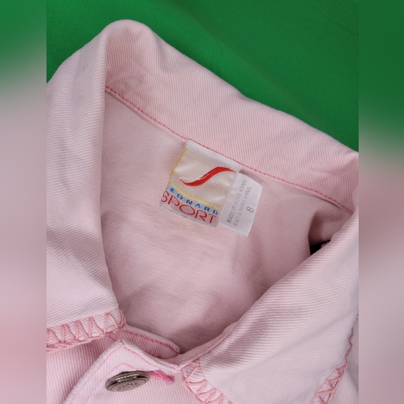 Leonard Paris Sport pink denim jacket - Picture 2 of 4